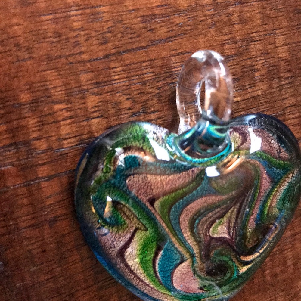 ‼️LAST DAY‼️NWT~ Swirl Glass Pendant Necklace - Picture 6 of 6